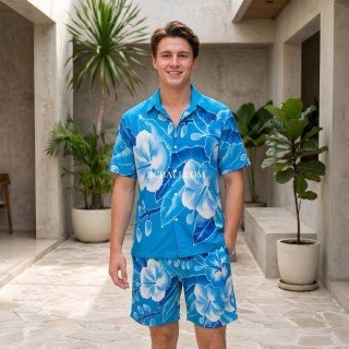 Men Shirt Summer Rayon Hand Painted Made in Bali